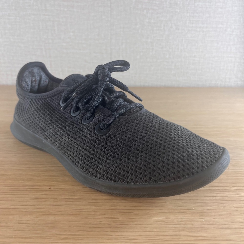 Allbirds Tree Runners Women's Size 8 Black Knit Lace Up Walking Sneakers